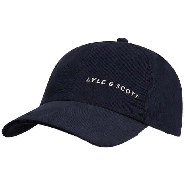 Lyle and Scott Accessories Cord Baseball Cap Dark Navy For:Men, Type:Hats & Caps