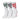 New Era Accessories Stripe White 3 Pack Crew Socks