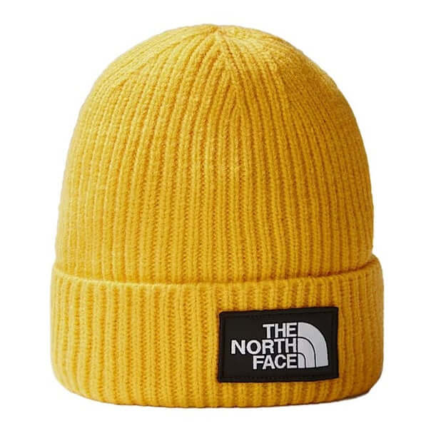 The North Face Accessories Mens TNF Box Logo Cuffed Beanie Summit Gold by North Face - Classic Footwear with comfort, quality and modern style