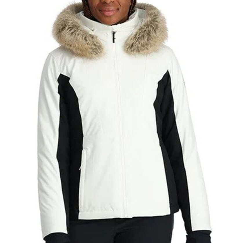Spyder Womens Vida Jacket White For:Women, Type:Ski Clothing, Type:Ski Jackets