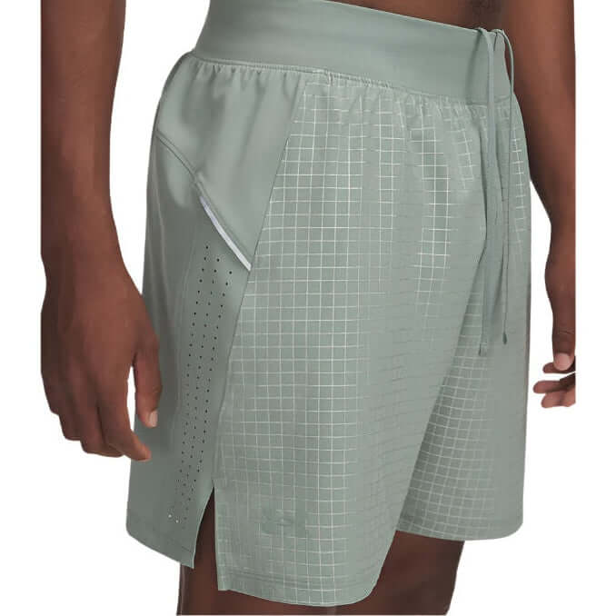 Under Armour Mens Launch Pro 7" Shorts Silica Green / Reflective by Under Armour - Timeless Look with comfort, quality and modern style