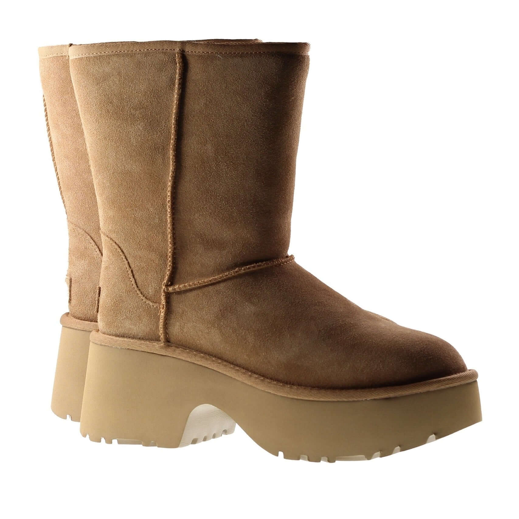 Ugg Boots Womens Classic Short New Heights Boot Chestnut by Ugg - Timeless Look with comfort, quality and modern style