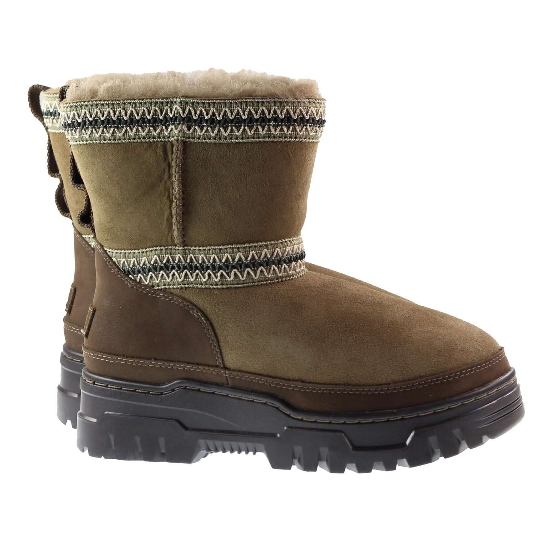 Ugg Boots Womens Classic Mini Trailgazer Hickory by Ugg - Timeless Look with comfort, quality and modern style