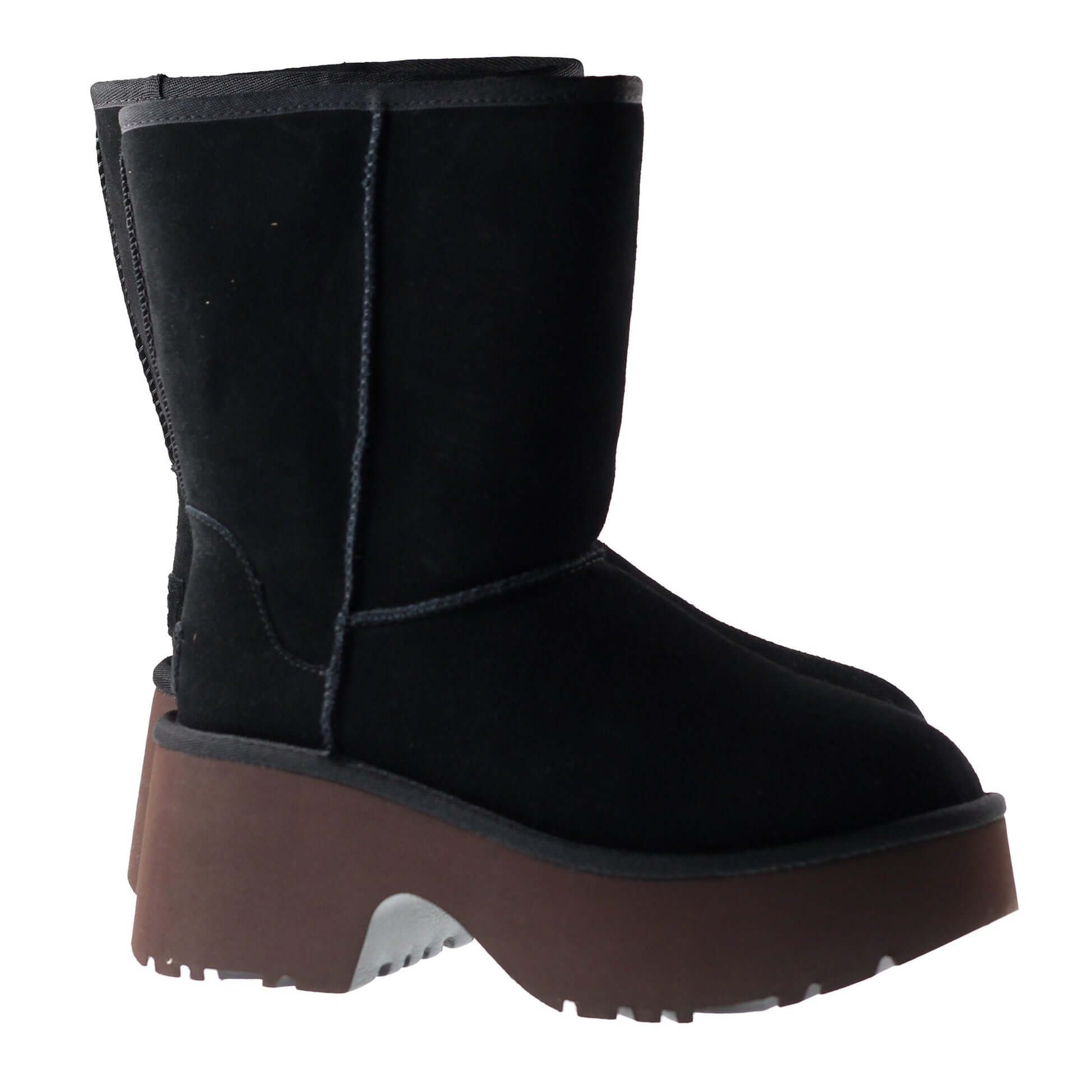 Ugg Boots Womens Classic Short New Heights Boot Black by Ugg - Timeless Look with comfort, quality and modern style
