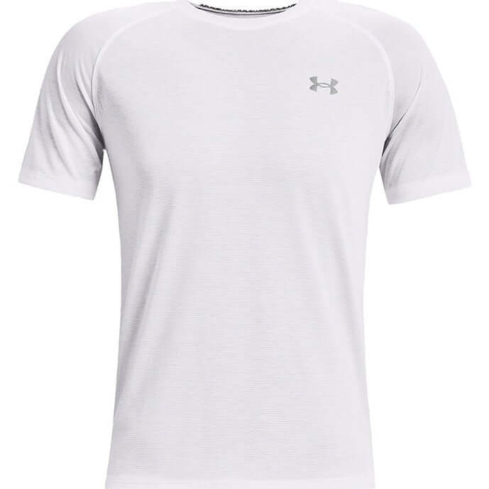 Under Armour Mens Streaker Run T Shirt White Reflective For:Men, Type:T-Shirts & Vests
