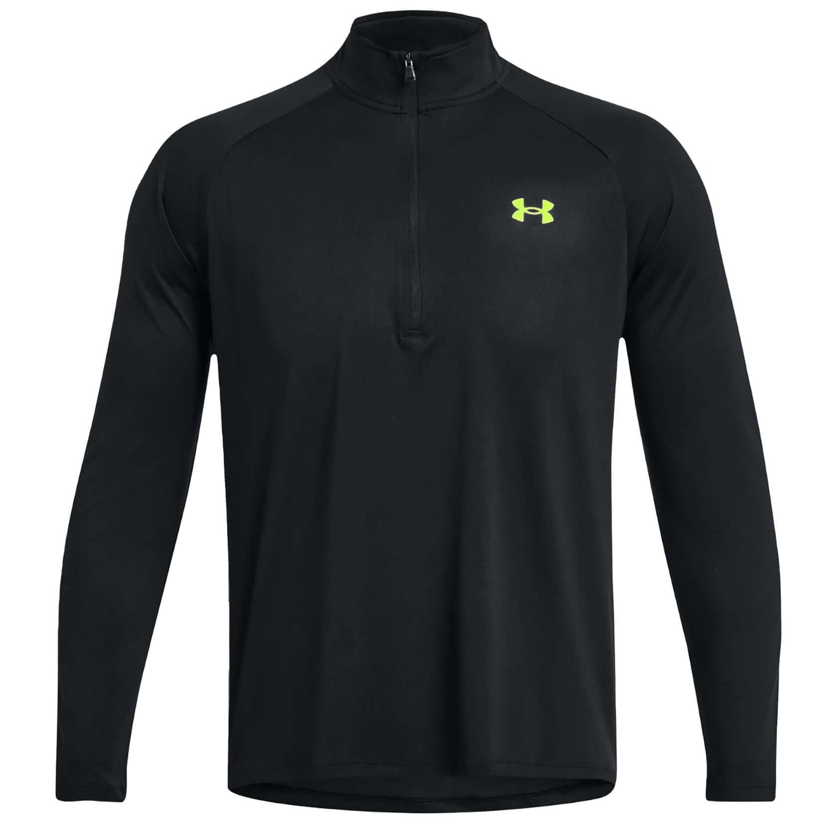 Under Armour Mens Tech 2.0 Half Zip Black High Vis Yellow by Under Armour - Classic Footwear with comfort, quality and modern style