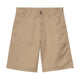Carhartt WIP Mens Simple Shorts Leather Rinsed