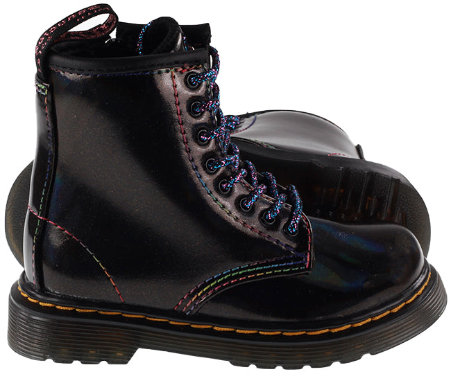 Doc martens black rainbow hot sale patent