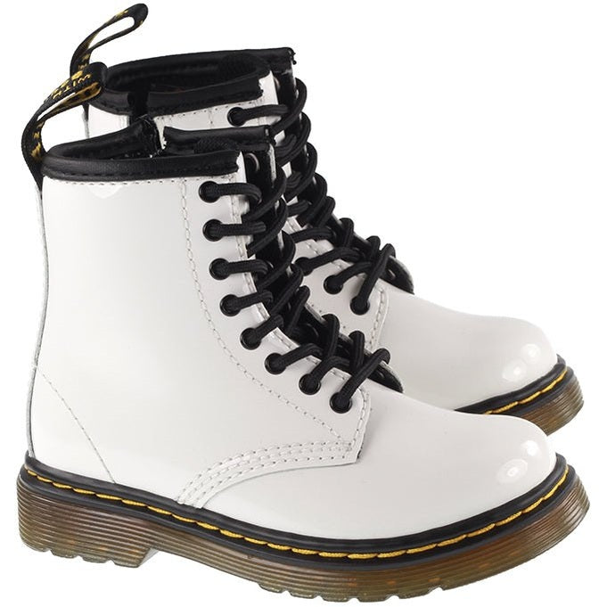 Dr Martens Shoes Infants 1460 White Patent Lamper For:Girls, For:Kids, Type:Shoes - Infant Age 1 - 5