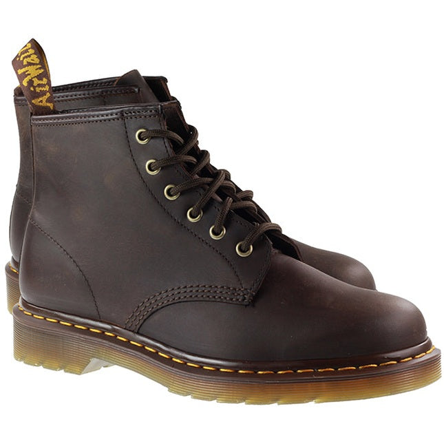 Dr Martens Shoes Mens 101 Crazy Horse Dark Brown For:Men, Type:Boots & Shoes