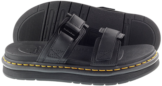 Dr martens chilton slip on best sale sandals in hydro black leather