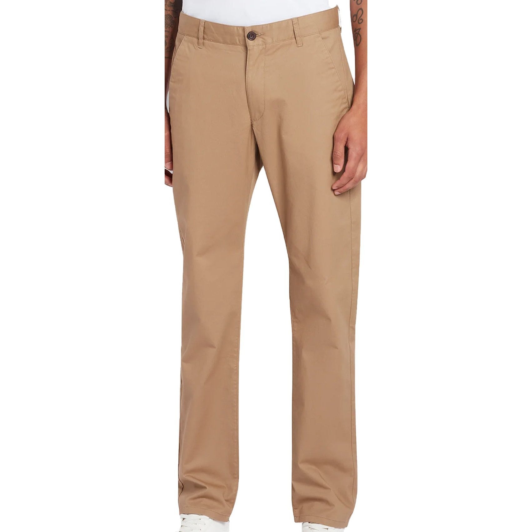 Farah Mens Elm Organic Cotton Twill Chino Beige For:Men, Type:Trousers