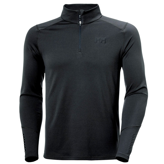 Helly Hansen Mens Lifa Active Half Zip Ebony For:Men, Type:Ski Clothing, Type:Ski Thermals