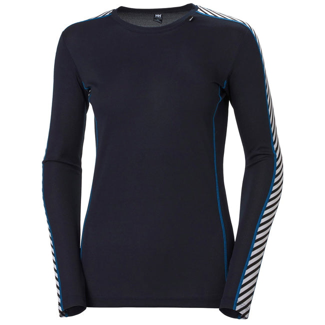 Helly Hansen Womens Lifa Crew Navy For:Women, Type:Ski Clothing, Type:Ski Thermals