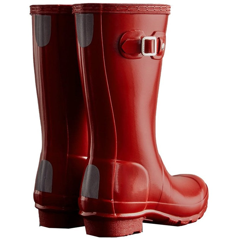 Hunter Wellies Kids Original Gloss Military Red Landau – Landau