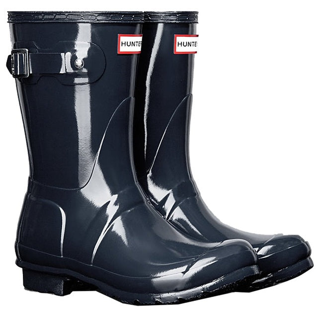 Hunter Wellies Womens Original Short Gloss Navy For:Women, Type:Welly Boots