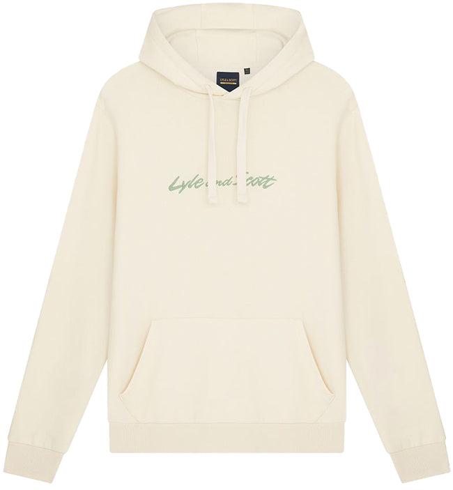 Lyle and Scott Mens Script Hooded Sweatshirt Vanilla Ice Molly's