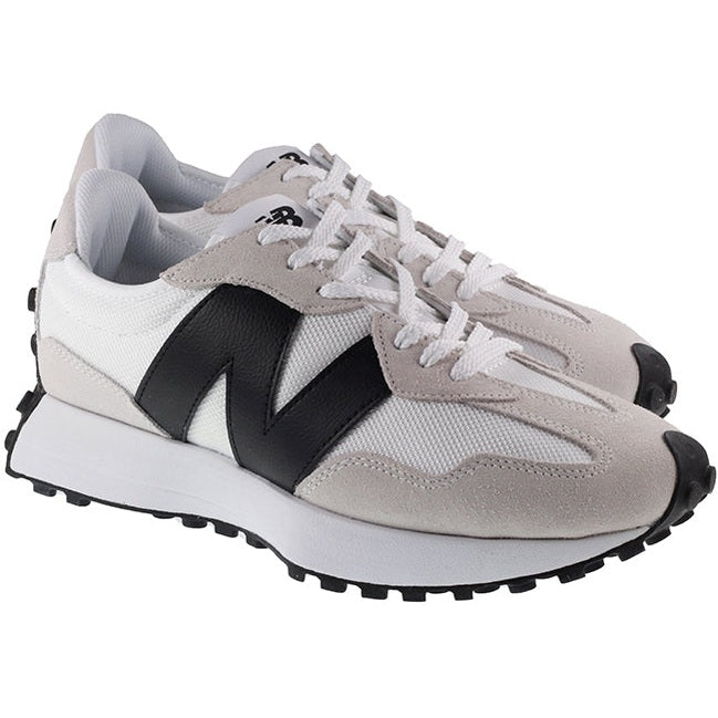 New Balance Trainers Mens 327 White Black For:Men, Type:Trainers