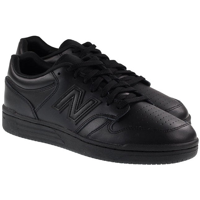 New Balance Trainers Mens 480 Leather Black For:Men, Type:Trainers