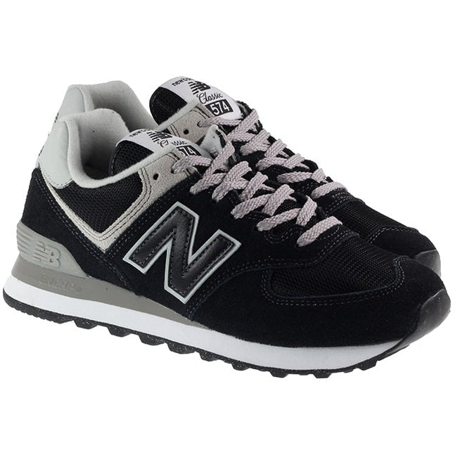 New Balance Trainers Womens 574 Black White For:Women, Type:Trainers