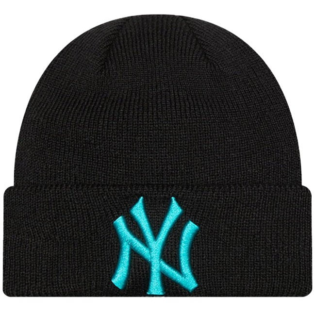 New Era Infant NY Yankees League Essential Beanie Hat Black For:Kids, Type:Hats & Caps