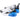 Nike Shoes Kids Air Max 270 White Signal Blue Black For:Boys, For:Girls, For:Kids, Type:Shoes - Kids Age 6 - 10
