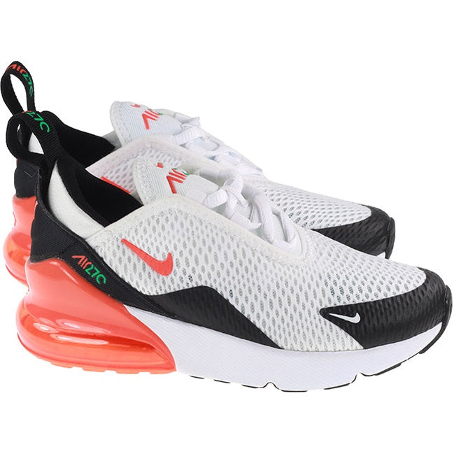 Nike Shoes Kids Air Max 270 White Turf Orange For:Boys, For:Girls, For:Kids, Type:Shoes - Kids Age 6 - 10