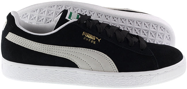 Puma suede black best sale mens