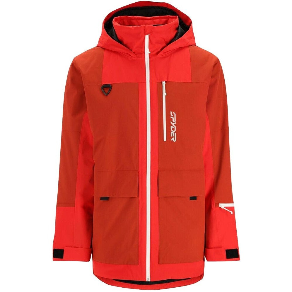 Spyder Mens Clothing Field Ski Jacket Red For:Men, Type:Ski Clothing