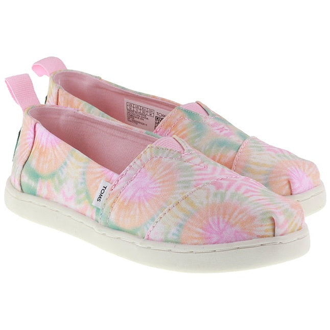 Toms Shoes Kids Canvas Alpargata Tie Dye Pink For:Girls, For:Kids, Type:Shoes - Kids Age 6 - 10