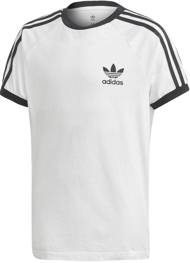 Adidas Originals Juniors 3 Stripe T Shirt White Black