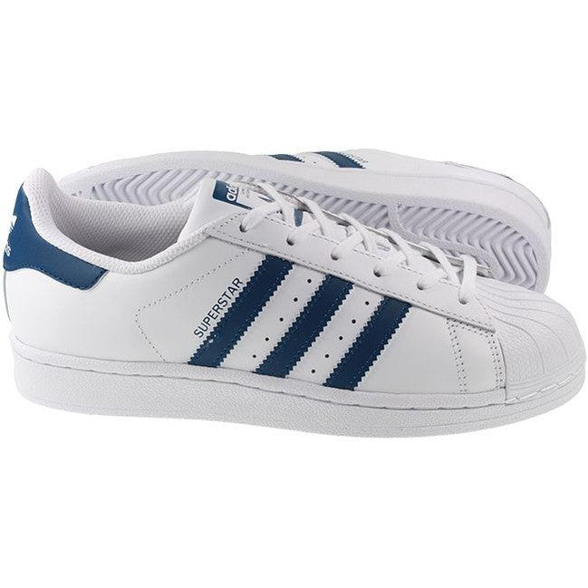 Superstar shoes blue stripes Clearance
