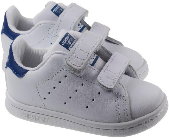 Adidas Trainers Infant Stan Smith Footwear White EQT Blue Velcro