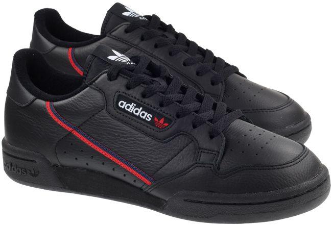 Adidas Trainers Mens Continental 80 Core Black Scarlet Collegiate Navy