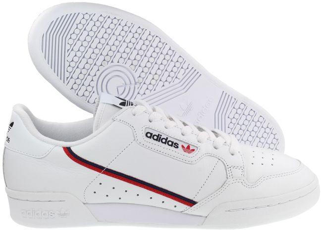 Adidas Trainers Mens Continental 80 Footwear White Scarlet
