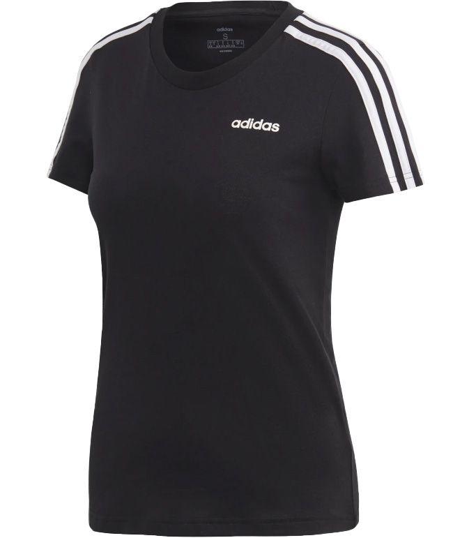Adidas Womens E 3S Slim T Shirt Black White