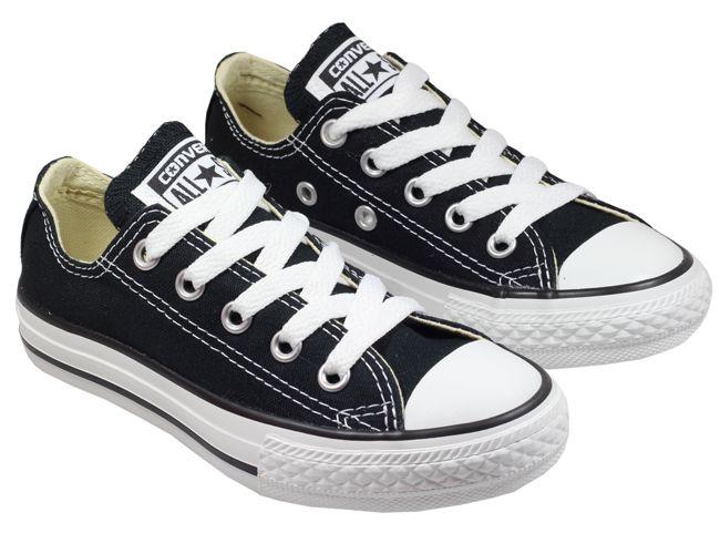 Converse Shoes Kids All Star Ox Low Black White