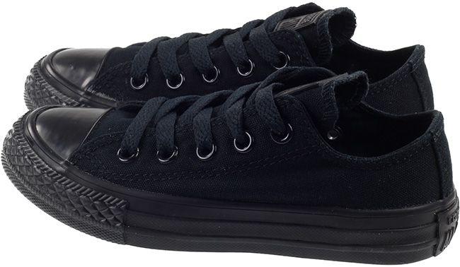 Converse Shoes Kids All Star Ox Low Mono Black Canvas