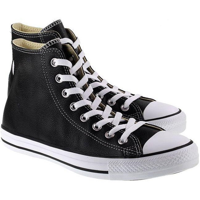 Converse Womens Chuck Taylor All Star Hi Leather Black White For:Women, Type:Trainers