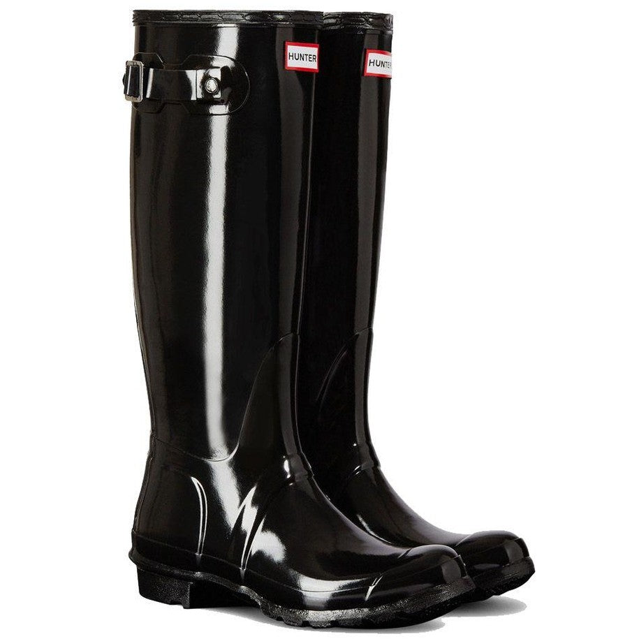 Hunter Wellies Womens Original Tall Gloss Black For:Women, Type:Welly Boots