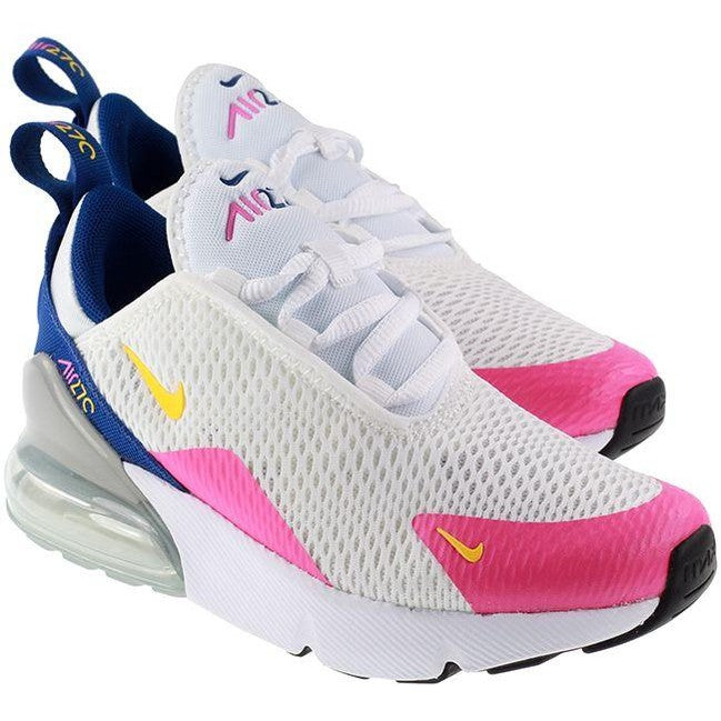 Nike Shoes Kids Air Max 270 White Amarillo Yellow For:Girls, For:Kids, Type:Shoes - Kids Age 6 - 10