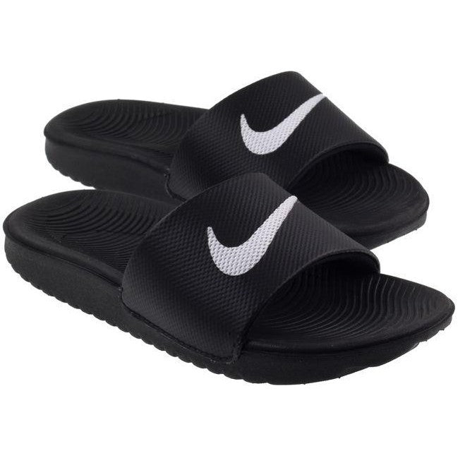 Nike Shoes Kids Kawa Slides Black White For:Boys, For:Girls, For:Kids, Type:Shoes - Kids Age 6 - 10