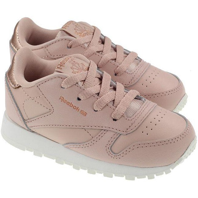 Reebok Trainers Infants Classic Leather Bare Beige Chalk For:Girls, For:Kids, Type:Shoes - Infant Age 1 - 5