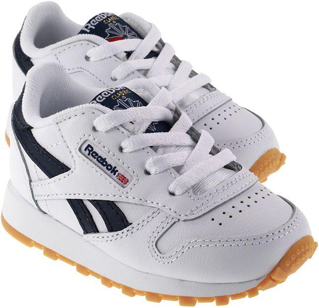 Reebok Trainers Infants Classic Leather White Collegiate Navy