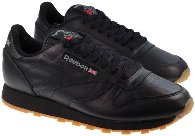 Reebok Mens Classic Leather Black Trainers | Landau Store