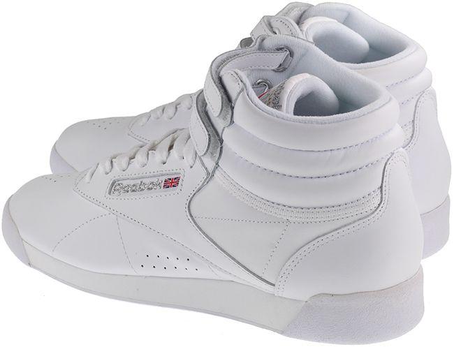 Reebok Trainers Womens Freestyle High White Silver
