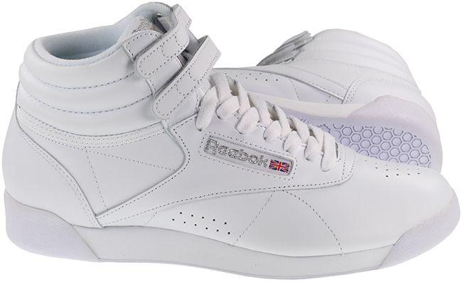 Reebok Trainers Womens Freestyle High White Silver