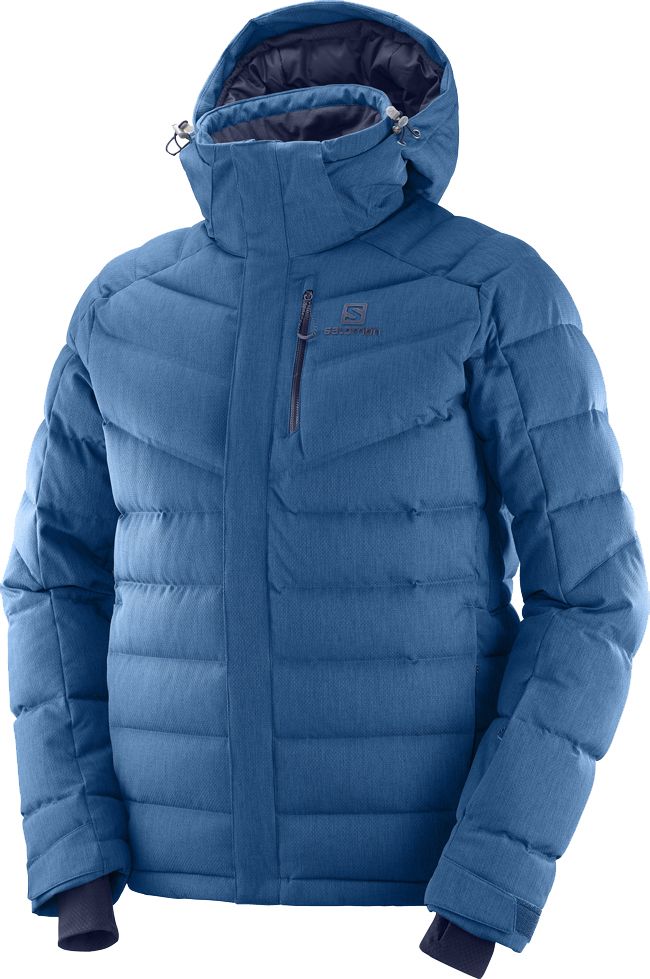 Salomon Ski Clothing Mens IceTown Jacket Poseidon Blue | Landau Store