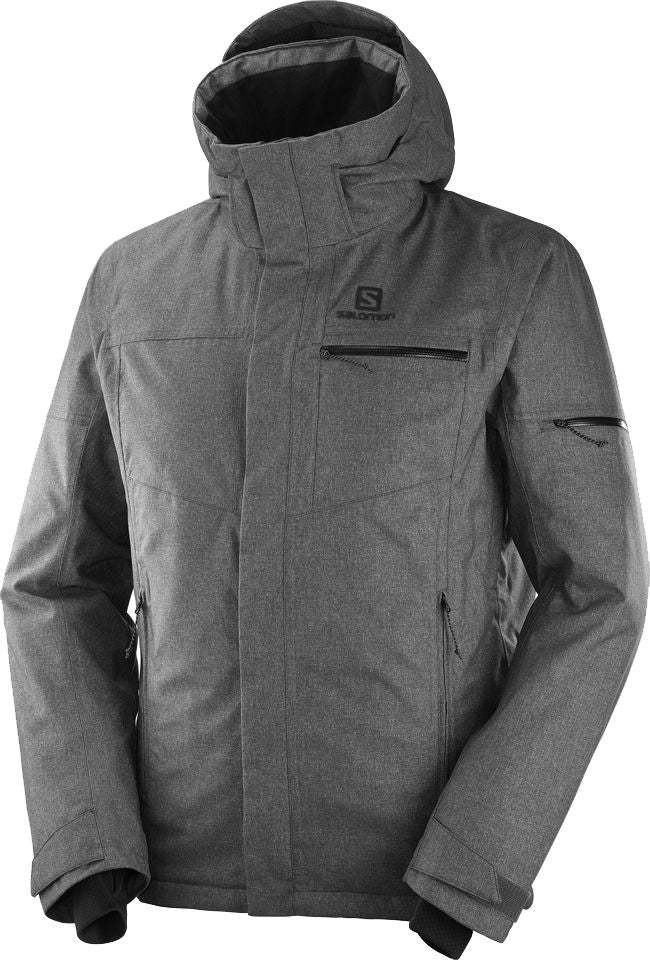 Salomon Ski Clothing Mens StormSlide Jacket Black Heather | Landau Store