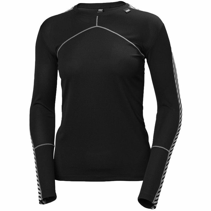 Helly Hansen Womens LIFA Crew Thermal Black For:Women, Type:Ski Clothing, Type:Ski Thermals